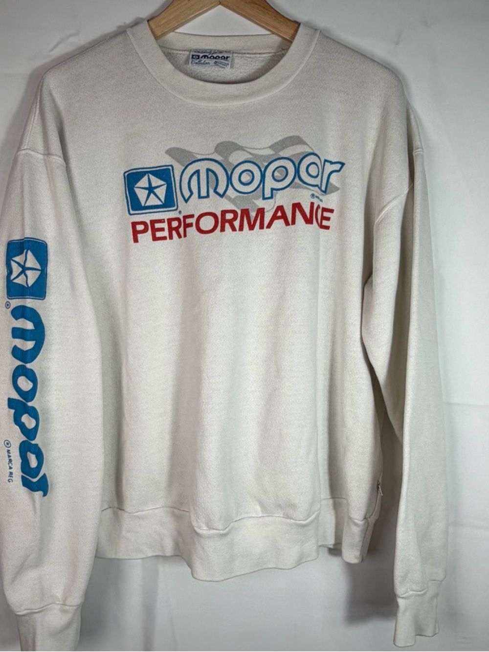 Vintage Mopar Performance Sweatshirt Chrysler Large Crewneck Logo Graphics Car